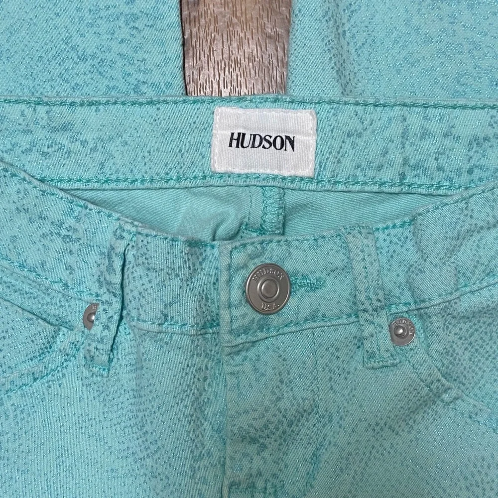 Hudson Girls Metallic Print Flap Pocket Jeans